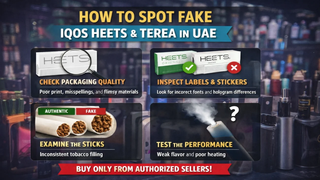 How to Spot Fake IQOS HEETS and TEREA in UAE (2026 Guide)